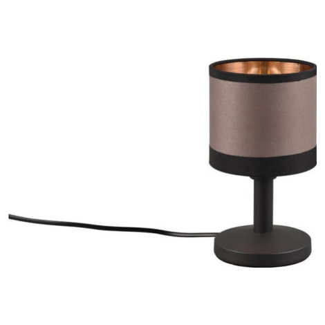 Černo-hnědá stolní lampa (výška 22 cm) Davos – Trio