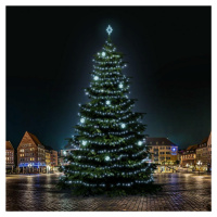 DecoLED LED světelná sada na stromy vysoké 21-23m, ledová bílá s dekory EFD01