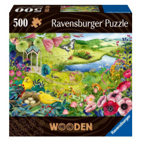 Ravensburger Dřevěné puzzle Divoká zahrada 500 dílků