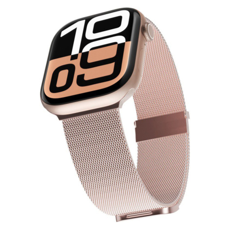 Epico Milanese+ pro Apple Watch SE/Series 1-9 (42/44/45mm)/10-11(46mm)/Ultra (49mm) - růžově zla