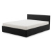 Čalouněná postel LEON s taštičkovou matrací rozměr 160x200 cm Černá