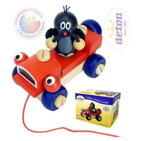 Detoa Tahací Krtek a mrkací auto 14cm - Detoa