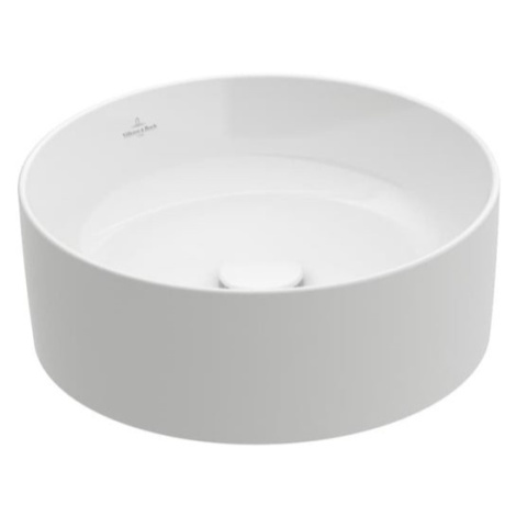 Villeroy & Boch Collaro umyvadlo na desku 40x40 cm alpská bílá bez otvoru na baterii 4A1840R1