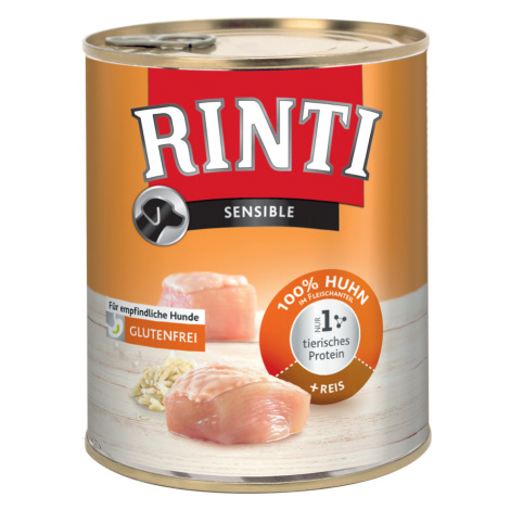 Výhodné balení RINTI Sensible 24 x 800 g - kuřecí a rýže