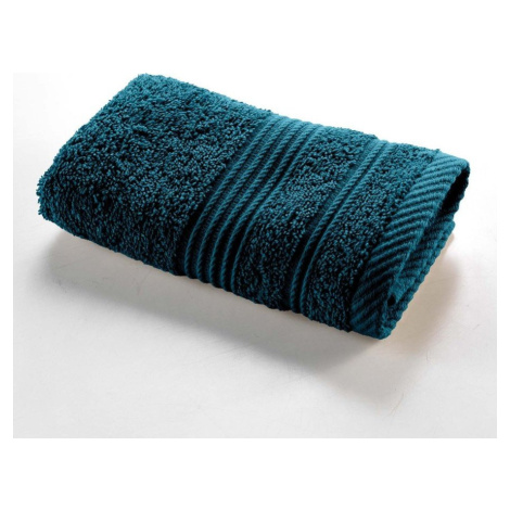 Tmavě modrý froté bavlněný ručník 30x50 cm Tendresse – douceur d'intérieur