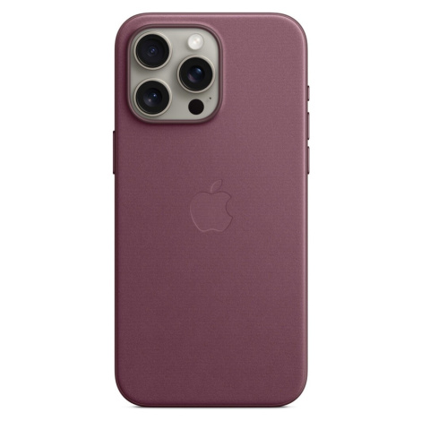 Apple kryt z tkaniny FineWoven s MagSafe na iPhone 15 Pro Max morušově rudý