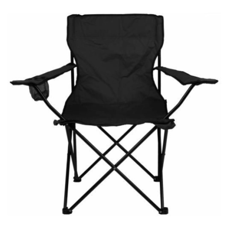 Divero 33263 Skládací kempingová židle s držákem nápojů, černá