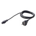 PREMIUMCORD Kabel napájecí 230V pro NTB (3pin, Schuko, trojlístek) 1m