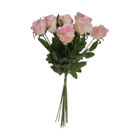 Umělá kytice Růží růžová, 67 cm, 12 ks
