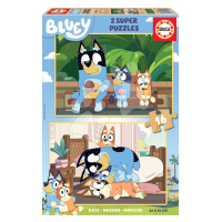 Dřevěné puzzle Bluey Educa 2 x 16 dílků