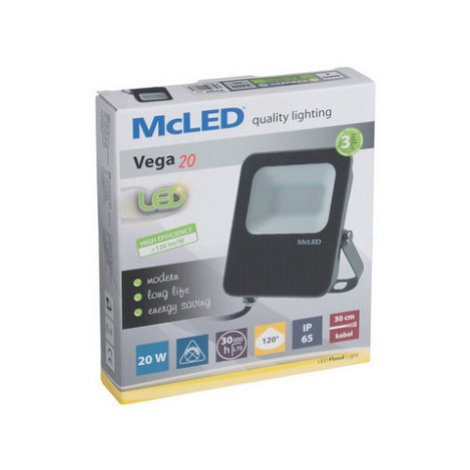 LED reflektor McLED Vega 20W 2400lm 4000K neutrální bílá IP65 ML-511.600.82.0