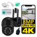 Venkovní Otočná Kamera 8MP Skutečná 4K Ultra Uhd Wifi Ip Detekce 8MPx