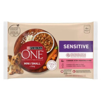 Purina One Mini Dog Sensitive losos ve šťávě 4x85g