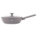 BERLINGERHAUS Pánev WOK s titanovým povrchem a poklicí 28 cm Taupe Collection BH-8094