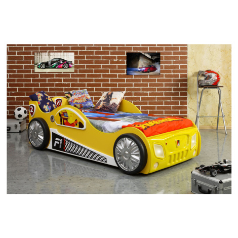 Dětská postel Monza auto žlutá