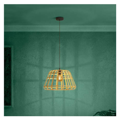 Eglo 390151 - Lustr na lanku MONTEZUELO 1xE27/40W/230V pr. 50 cm bambus 390151