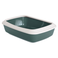 Toaleta pro kočky Savic Iriz s okrajem - 42 cm - zelená / bílá
