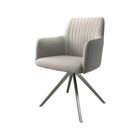 DELIFE Otočná židle Greg-Flex světle šedá plochá tkanina křížová podnož hranatá otočná