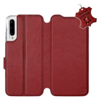 Flip pouzdro na mobil Xiaomi Mi A3 - Tmavě červené - kožené - Dark Red Leather