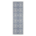 NORTHRUGS - Hanse Home koberce Běhoun Twin Supreme 104130 Blue/Cream – na ven i na doma - 80x250