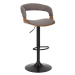 LuxD Designová barová otočná židle Uriela jasan / šedá
