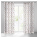 Dekorační vzorovaná záclona s kroužky AMBRA bílá/růžová 140x250 cm (cena za 1 kus) MyBestHome