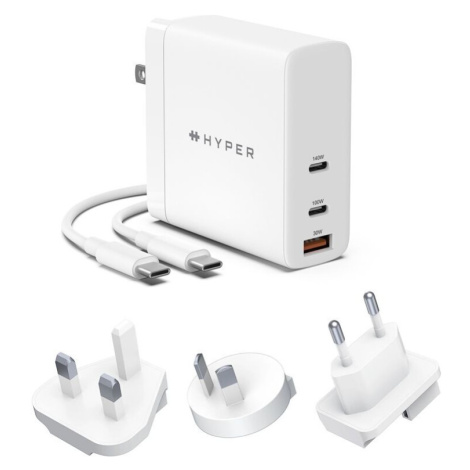 Hyper® HyperJuice 140W GaN USB nabíjecí adaptér Bílá HyperX