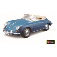 Bburago Porsche 356B Cabriolet 1961 modrá 1:18 - II. jakost