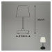 BRILONER LED venkovní stolní lampa s dotykovým vypínačem, pr.30 cm, LED modul, 3 W, 340 Lm, čern