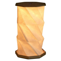 Hnědá LED stolní lampa (výška 18 cm) Twist Hexagon – Gingko