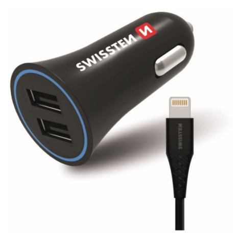 USB adaptér 2x + Lightning kabel (Apple) Swissten