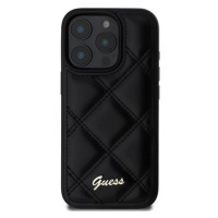 Guess PU Leather Quilted Zadní Kryt pro iPhone 16 Pro Max Black