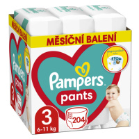 Pampers Pants Plenkové Kalhotky Velikost 3, 204 Kusů, 6kg-11kg