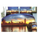 Povlečení na postel s anglickým parlamentem, Big Benem a Temží při soumraku