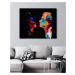 Obrazy na stěnu - Abstrakt - polibek Rozměr: 80x100 cm, Rámování: vypnuté plátno na rám