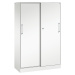 C+P Skříň s posuvnými dveřmi ASISTO, výška 1617 mm, šířka 1000 mm, dopravní bílá/dopravní bílá