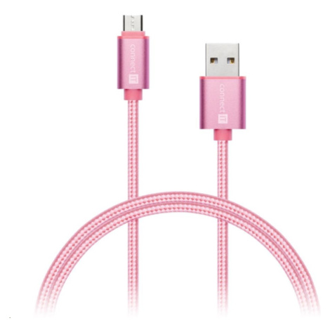 CONNECT IT Wirez Premium Metallic micro USB - USB, rose gold, 1m