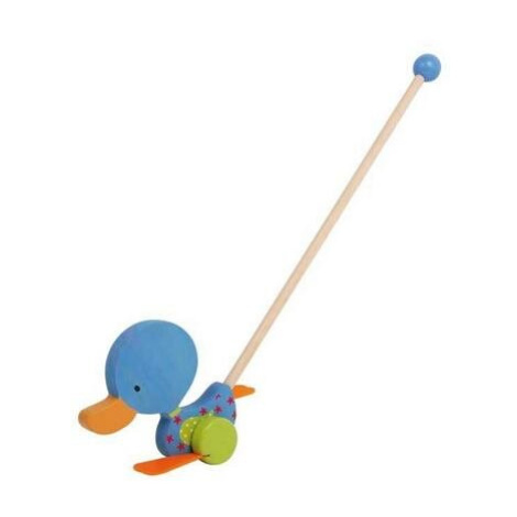 Small Foot Tahací hračky kolébající se kačenka modrá Legler