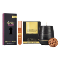 MAGNETIFICO Pheromone Secret Scent parfém pro ženy 20 ml + svíčka Tantra Magic 200 g