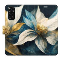 iSaprio flip pouzdro Gold Flowers pro Xiaomi Redmi Note 11 / Note 11S