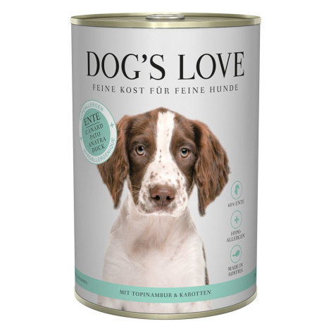 Dog's Love Hypoallergen kachní maso s topinambury a mrkví 6 × 400 g