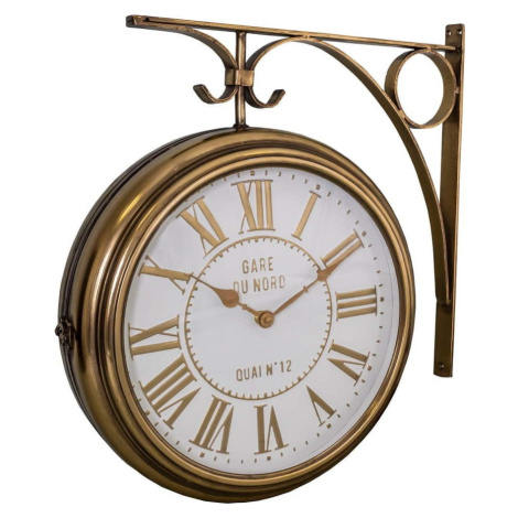 Nástěnné hodiny ve zlaté barvě Antic Line Classique, ø 36,5 cm