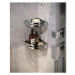GEDY 2479 Smart rohová police do sprchy, 21 x 4,5 x 21 cm, leštěný nerez