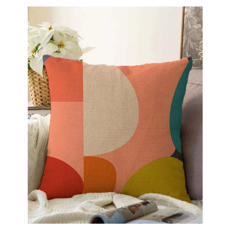 Povlak na polštář s příměsí bavlny Minimalist Cushion Covers Circles, 55 x 55 cm