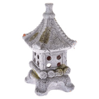 Šedý keramický svícen Dakls Pagoda