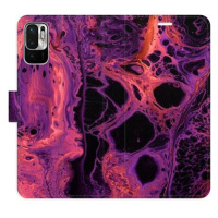 iSaprio flip pouzdro Abstract Dark 02 pro Xiaomi Redmi Note 10 5G