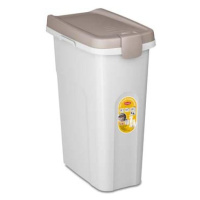 Stefanplast Pet food Container 39x24x51cm 25l bílý/šedý barel na 10kg granulí