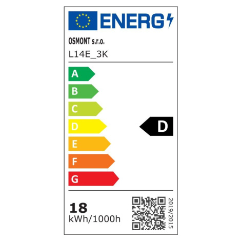 OSMONT KRU60007 KRUGER 1 FO stropní/nástěnné plastové svítidlo bílá IP40 3000 K 18W LED HF
