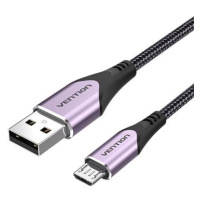 Vention Cotton Braided Micro USB to USB 2.0 Cable Purple 1m Aluminum Alloy Type