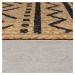 Flair Rugs koberce Kusový koberec Printed Jute Luis Natural/Black - 160x230 cm